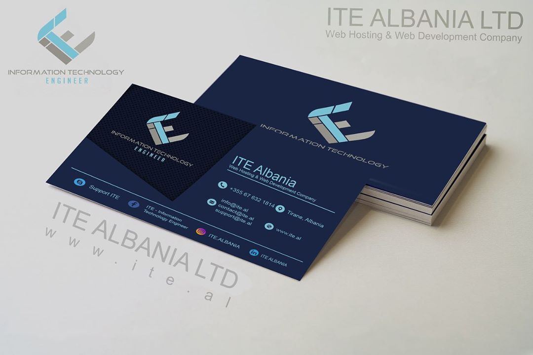 ITE Albania Card Visit - iHost.al - .AL Domain Registration, Web Hosting & Web Development