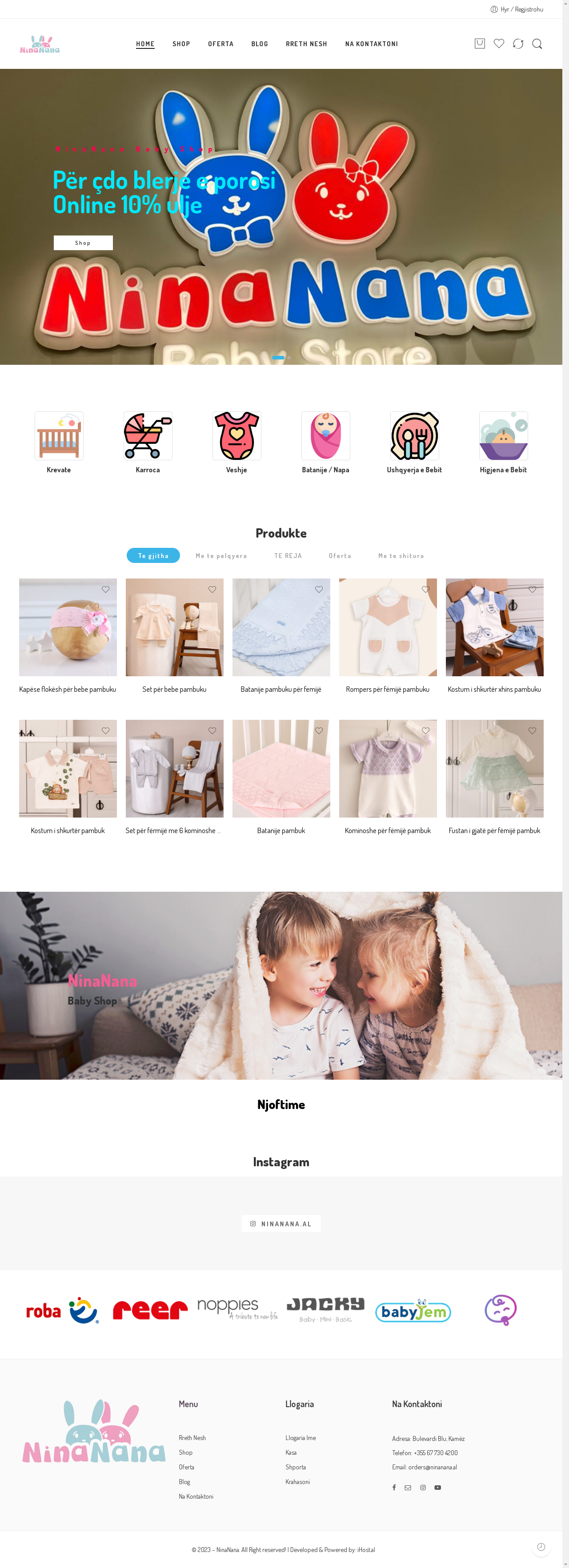NinaNana Baby Shop - iHost.al - .AL Domain Registration, Web Hosting & Web Development