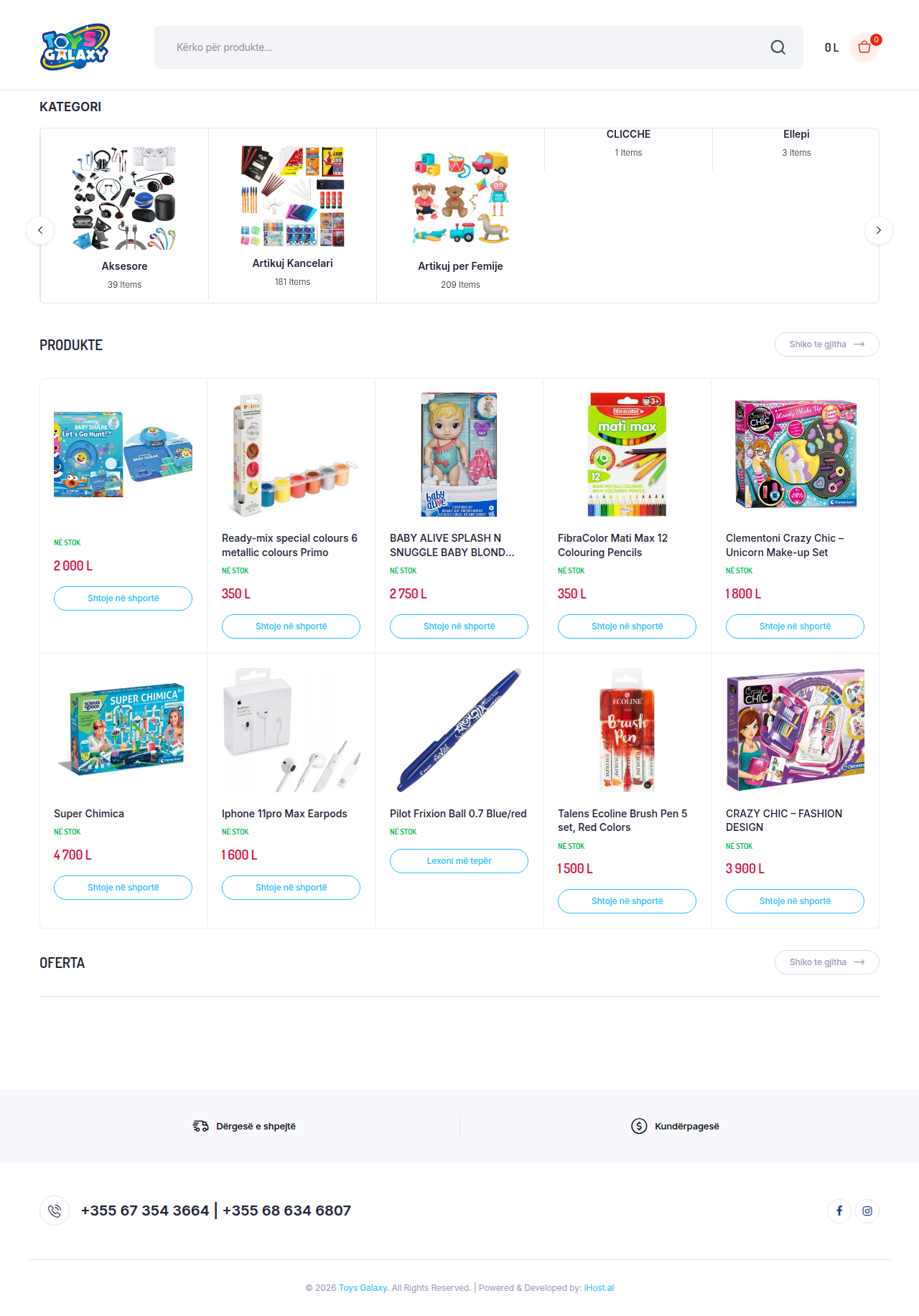 Toys Galaxy - iHost.al - .AL Domain Registration, Dedicated Servers, VPS Hosting, Web Hosting, Web & App Development