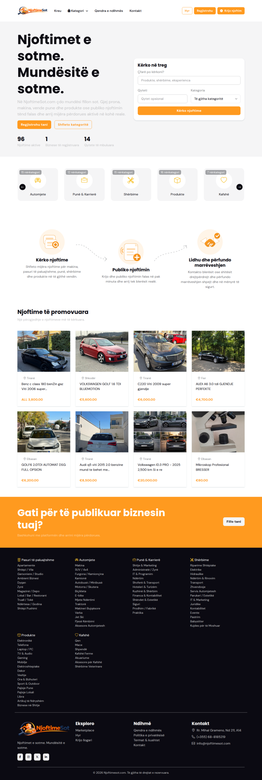 Njotimesot.com - iHost.al - .AL Domain Registration, Dedicated Servers, VPS Hosting, Web Hosting, Web & App Development